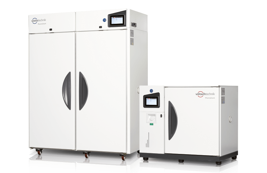 Weiss Pharmatechnik stability chambers, one double door and a photostability chamber, supplied by DACTEC in Ireland.