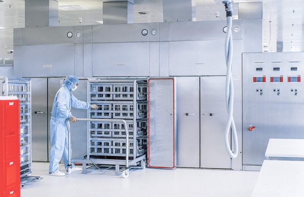 hot air steriliser within production facility by Weiss Technik
