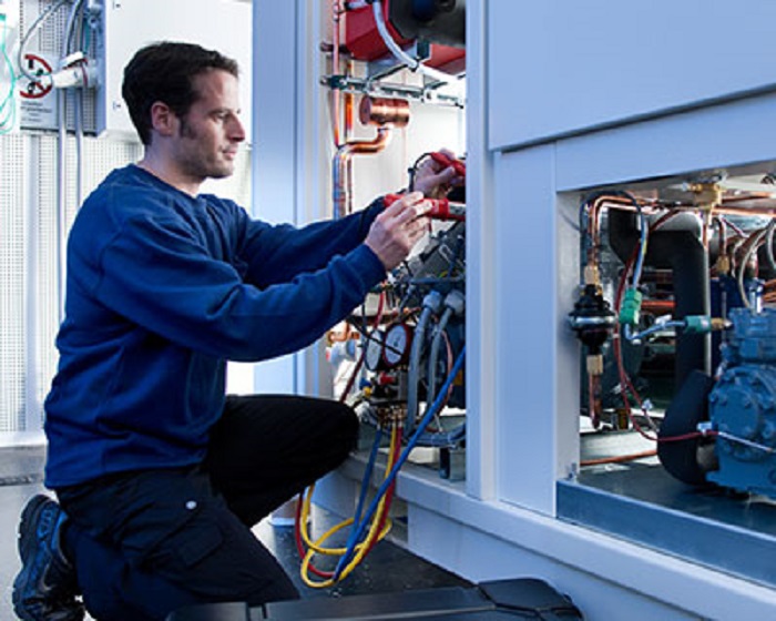 Engineer working on a chamber